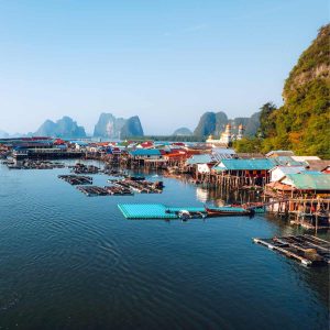 Muslim floating village and lunch stop on James Bond Island tour from Krabi