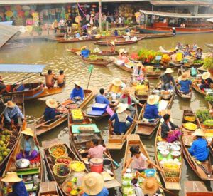 About the Bangkok Floating Markets - Damnoen Saduak market