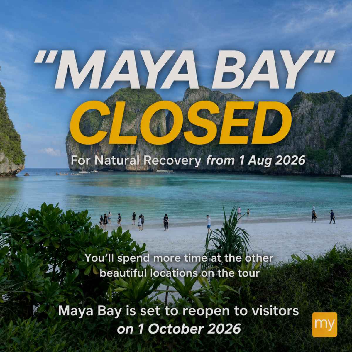 Phi Phi tour kayaking with speed Catamaran from Phuket- Maya Bay closed from August 1 to September 30