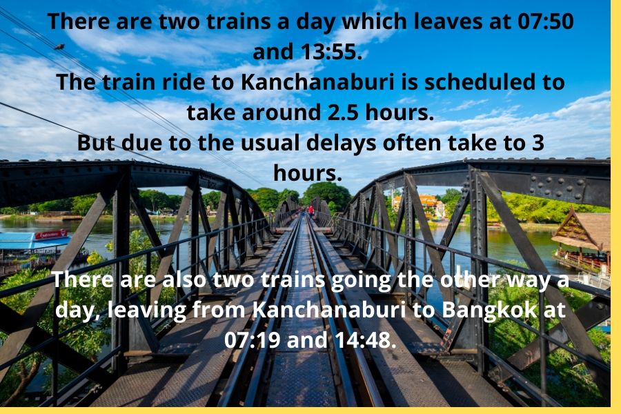 The train ride to Kanchanaburi