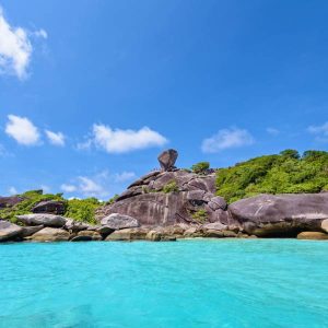 The famous Sailing Rock on our Phuket to Similan Islands day trip - it's the perfect spot for your next profile pic!