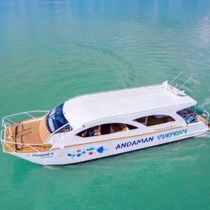 Phuket to Maya Bay and Bamboo Island Tour with Surprisingly Comfortable Speed Catamaran