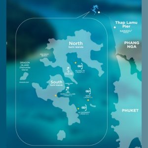 Surin Islands from Phuket on 4-Engine Power Catamaran - Surin Islands from Phuket tour map