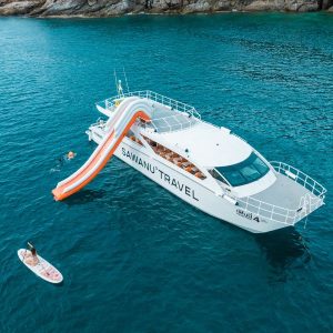 Fun Water Slide at Pileh Lagoon - Speed Catamaran Phuket to Phi Phi with Maya Bay and Swimming Stops